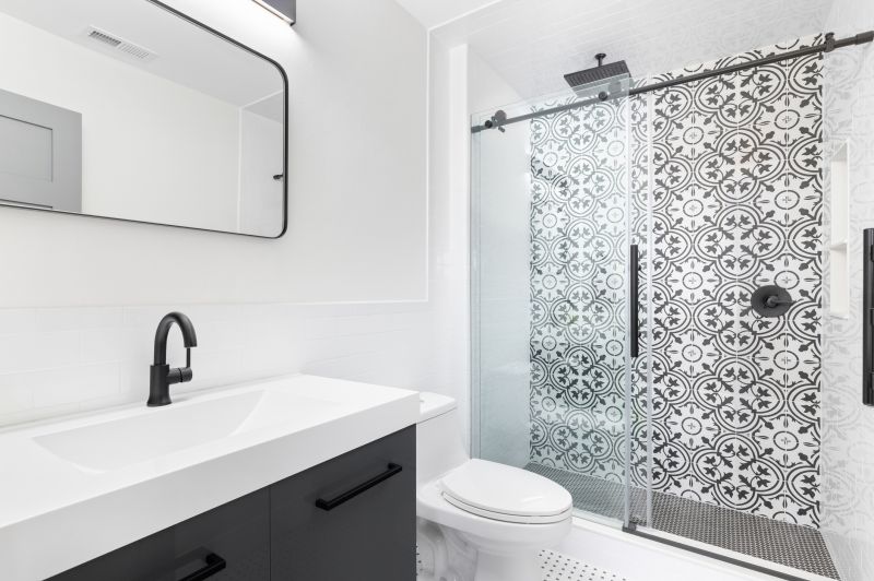 Custom Shower with Modern Tiles