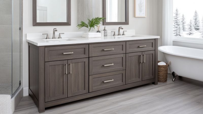 Modern Vanity with Under-Mount Sinks